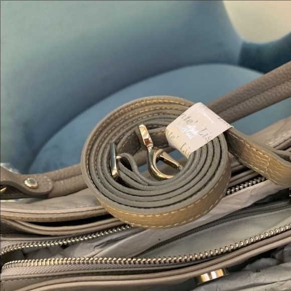 Lisa Conte grey genuine leather shoulder/crossbody bag - Picture 5 of 8